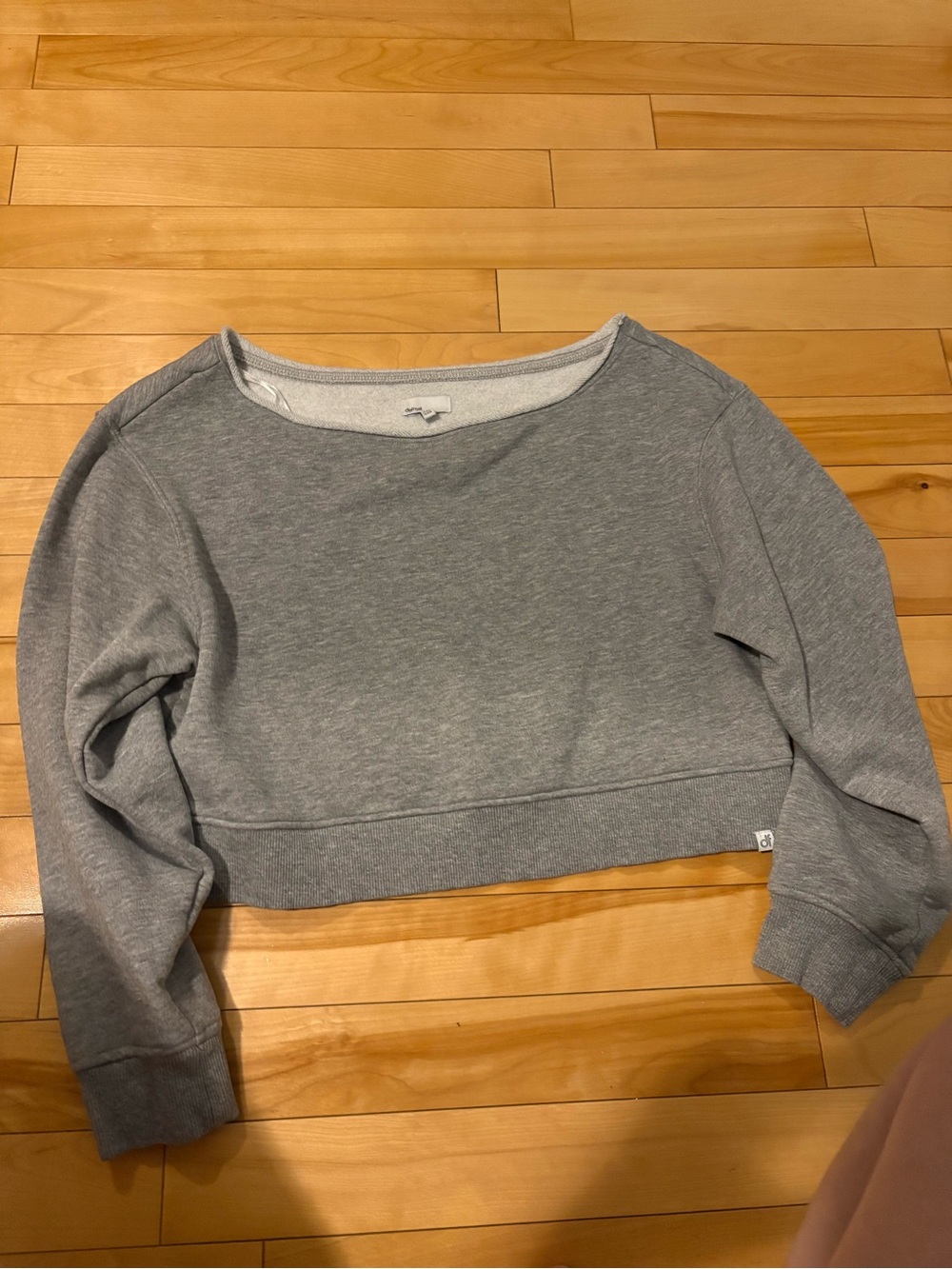 Heather Gray Cropped Sweatshirt